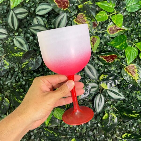TAÇA DE GIN DEGRADÊ VERMELHO