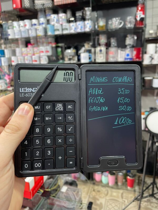 CALCULADORA DE BOLSO COM CANETA LE-6035