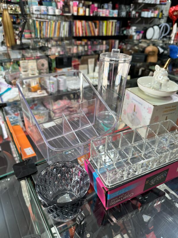 KIT PROMOCIONAL - PORTA ALGODÃO, PORTA ANEL, PORTA VELAS, ORGANIZADORES ACRÍLICO, VASO COM SUCULENTAS - Imagem 3