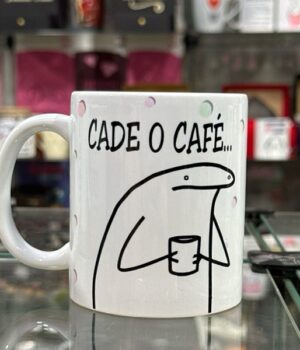 CANECA DE PORCELANA BRANCA | CADÊ O CAFÉ?