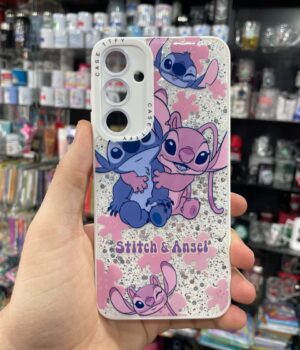 CAPINHA DE CELULAR A35 CASE BRANCO STITCH & ANGEL