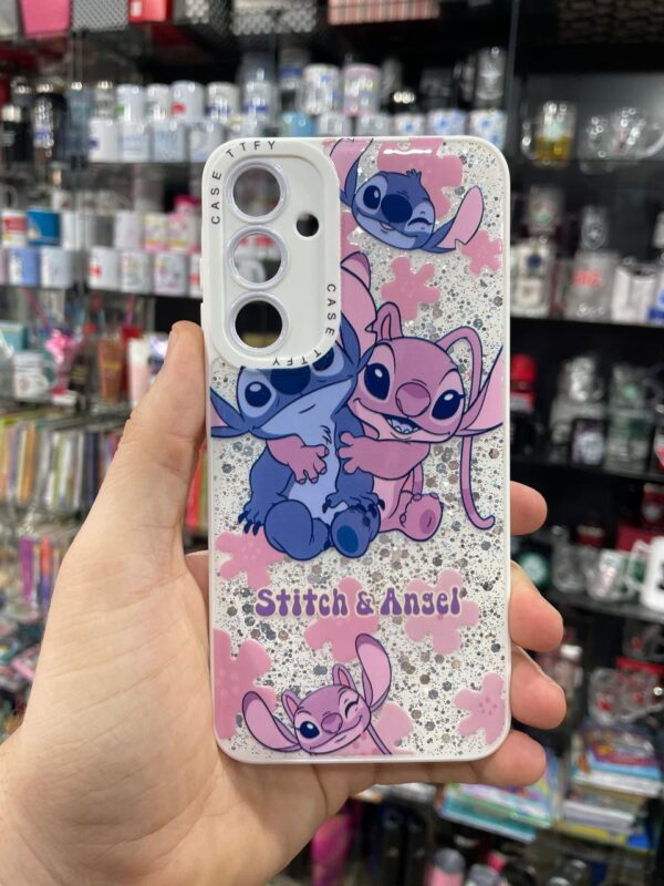 CAPINHA DE CELULAR A35 CASE BRANCO STITCH & ANGEL