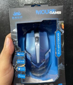 MOUSE COM FIO KNUP GAMER AZUL