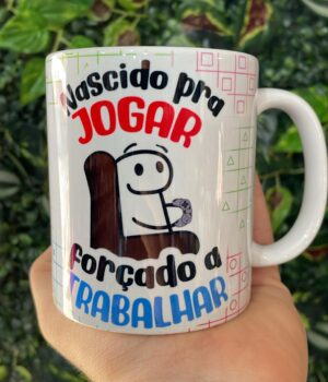 CANECA GAMER NASCIDO PARA JOGAR