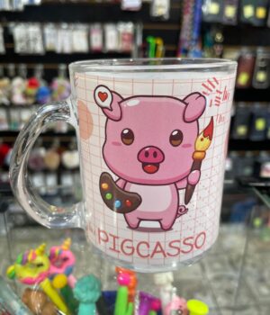 CANECA DE VIDRO PIGCASSO