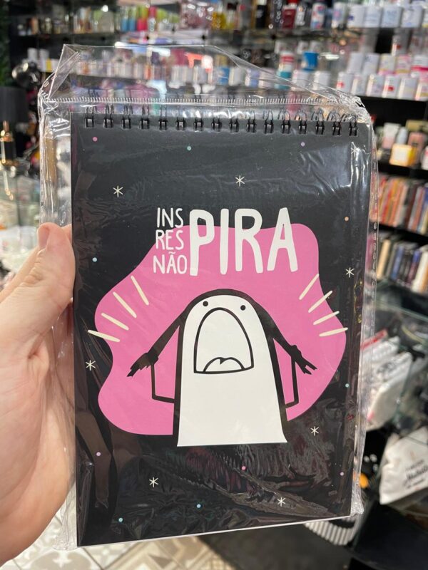 BLOCO DE NOTAS FLORK INSPIRA RESPIRA NÃO PIRA 80 FOLHAS
