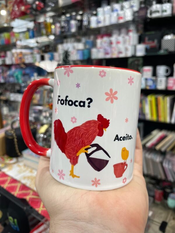 CANECA ALÇA E INTERIOR VERMELHO FOFOCA? ACEITO