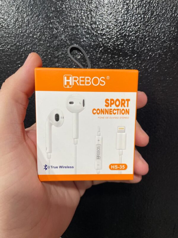 FONE DE OUVIDO COM FIO LIGHTNING PARA IPHONE HS-35