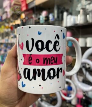 CANECA PORCELANA VOCÊ É O MEU AMOR STITCH