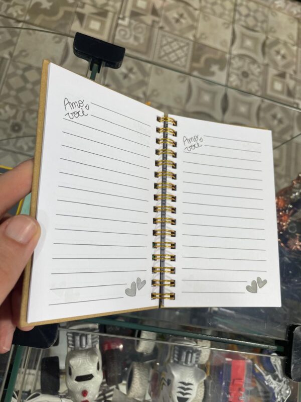 BLOCO DE NOTAS DOURADO JUNTOS PARA SEMPRE 80 FOLHAS - Imagem 2