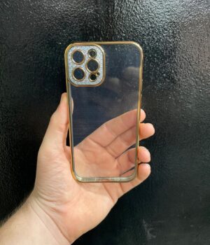 CAPINHA DE CELULAR IPHONE 12 PRO CASE BORDA DOURADA