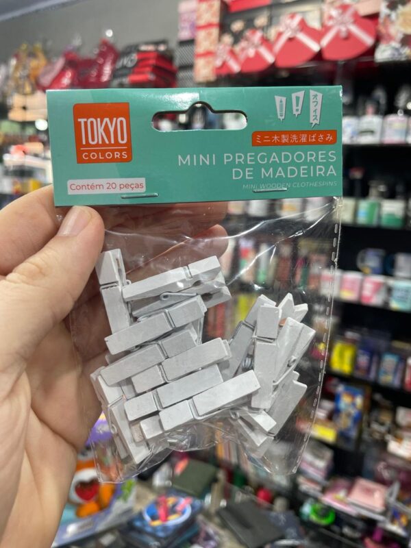 MINI PRENDEDORES BRANCOS 20UN
