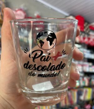 COPO DE VIDRO PAI + DESCOLADO DO MUNDO