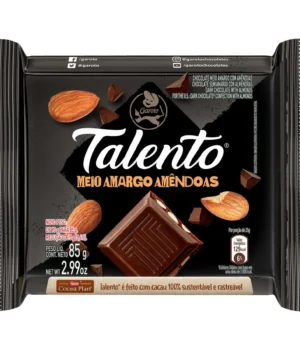 TALENTO MEIO AMARGO AMÊNDOAS 85G