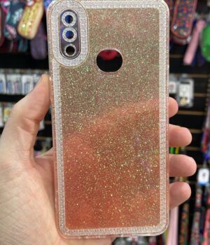 CAPINHA DE CELULAR A10S CASE GLITTER LARANJA