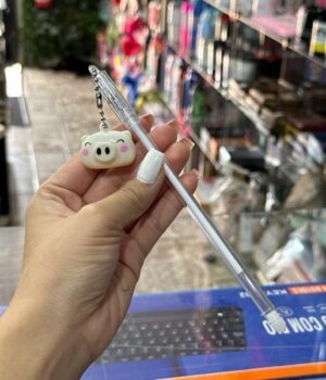 CANETA PINGENTE PORCO BRANCO