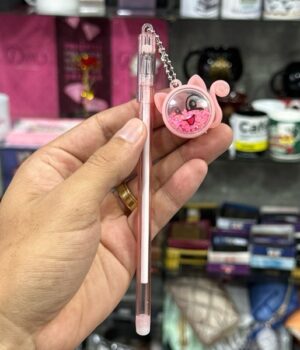 CANETA PINGENTE GATO ROSA