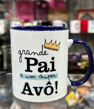 CANECA AVÔ ALÇA AZUL E INTERIOR AZUL