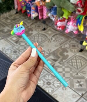 CANETA UNICÓRNIO DONUTS AZUL