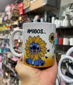 CANECA PORCELANA AMIGOS SÃO FLORES