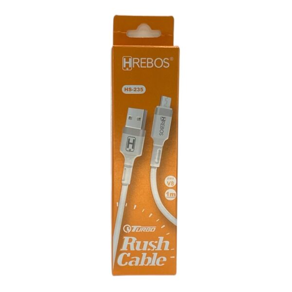 CABO USB + V8 1M BRANCO HS-235