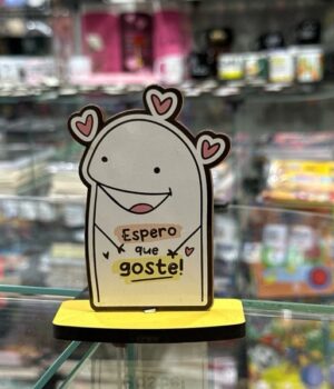 PLAQUINHA DE MDF FLORK ESPERO QUE GOSTE