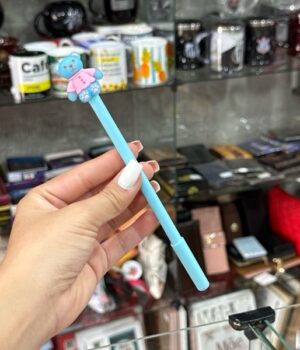 CANETA URSO AZUL TINTA PRETA