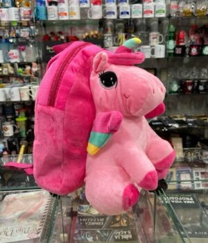 MOCHILA PELÚCIA UNICÓRNIO ROSA