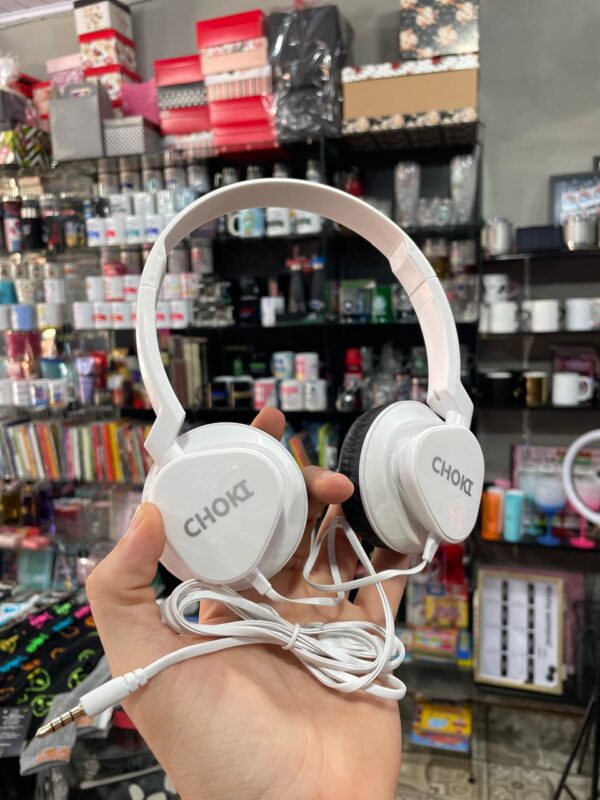 FONE DE OUVIDO HEADSET COM FIO CHOKI BRANCO