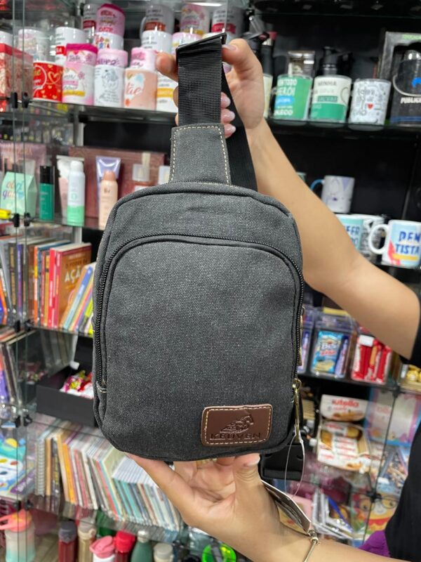 BOLSA TRANSVERSAL SHOULDER BAG JEANS CINZA KEUVEN