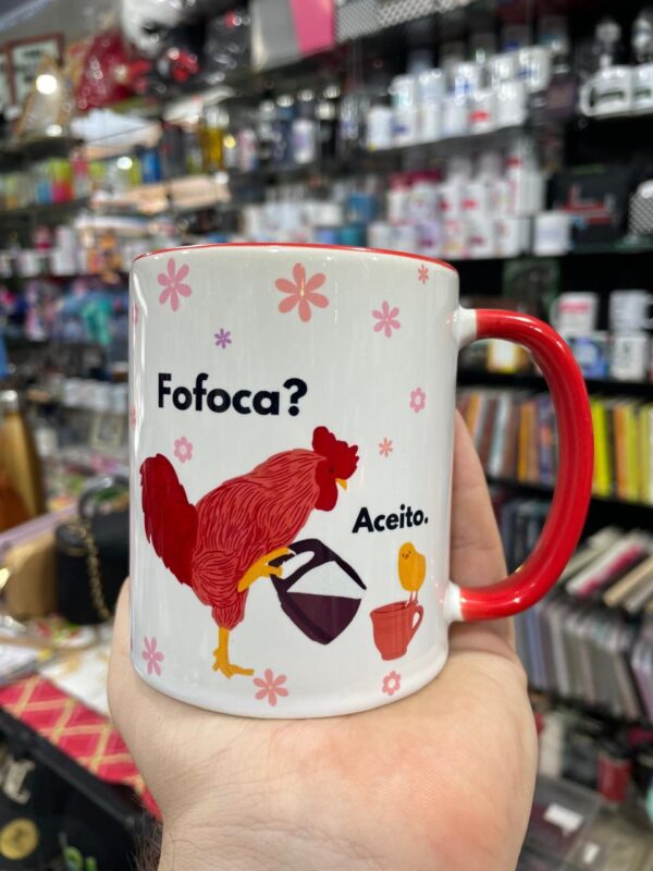CANECA ALÇA E INTERIOR VERMELHO FOFOCA? ACEITO - Imagem 2