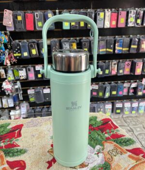 GARRAFA TÉRMICA VERDE ÁGUA COM INFUSOR E ALÇA 800ML