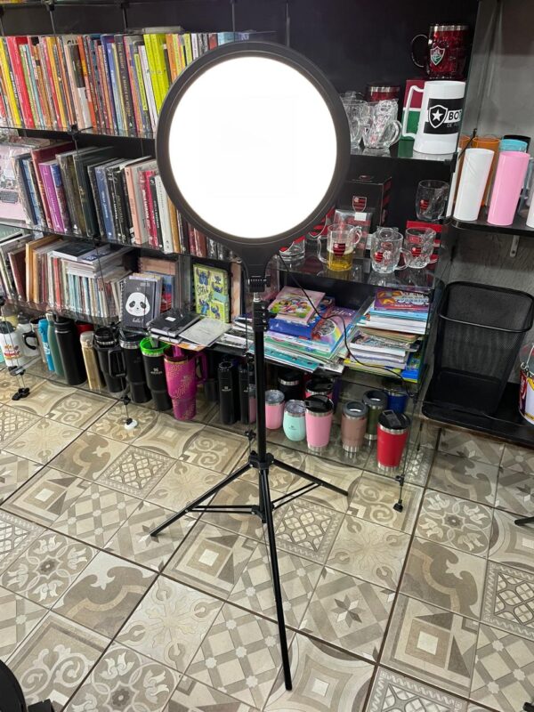 RING LIGHT FUNDO BRANCO 14 POLEGADAS COM TRIPÉ - 36CM