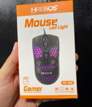 MOUSE COM FIO LED LIGHT HREBOS HS-189
