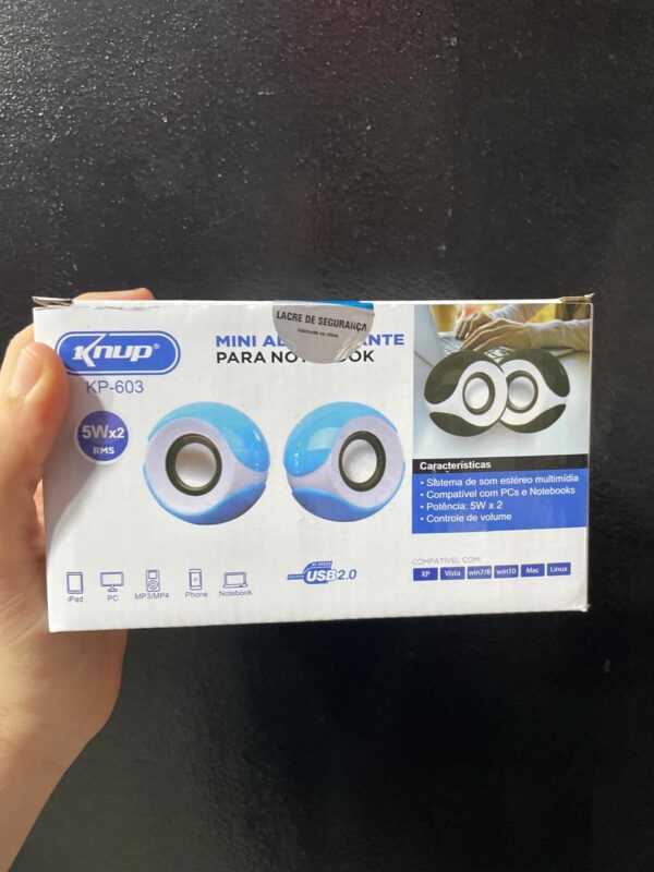 CAIXA DE SOM PARA NOTEBOOK KNUP KP-603 - Imagem 3
