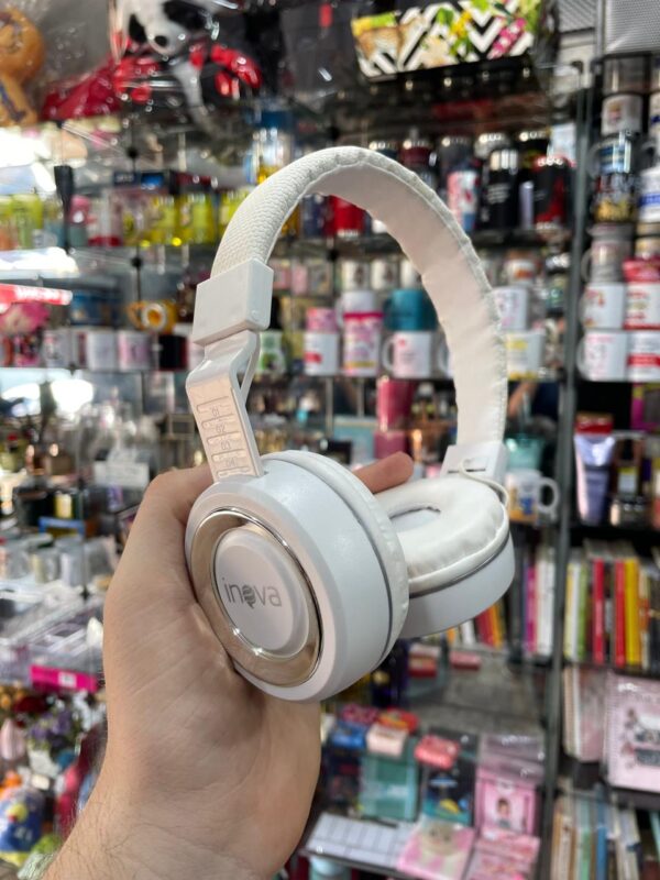 FONE DE OUVIDO HEADSET COM FIO INOVA BRANCO