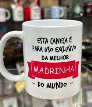 CANECA DE PORCELANA BRANCA | MADRINHA
