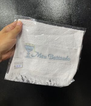 TOALHINHA MEU BATIZADO AZUL