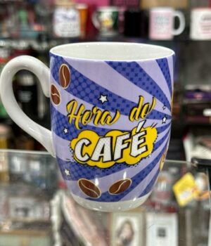 CANECA DE PORCELANA BRANCA | HORA DO CAFÉ 350ML