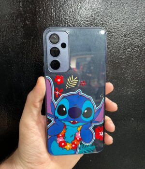 CAPINHA DE CELULAR A05S CASE PRETO STITCH