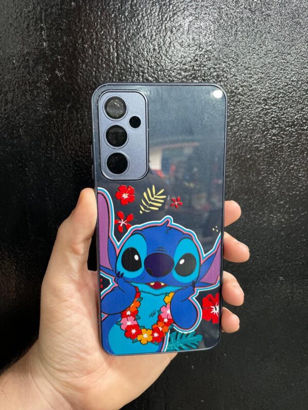 CAPINHA DE CELULAR A05S CASE PRETO STITCH