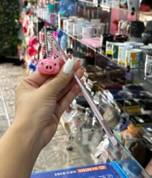 CANETA PINGENTE PORCO ROSA