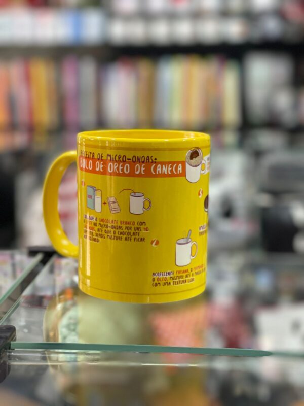 CANECA DE PORCELANA AMARELA | RECEITA BOLO DE OREO NA CANECA - Imagem 2