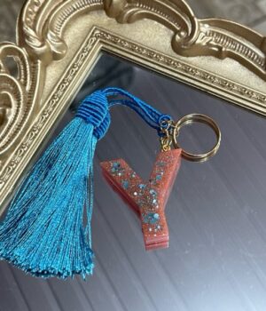 CHAVEIRO DE RESINA | LETRA Y | AZUL