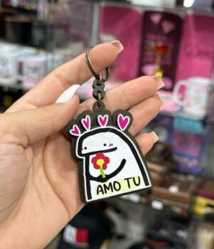CHAVEIRO FLORK AMO TU