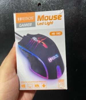 MOUSE COM FIO LED LIGHT HREBOS