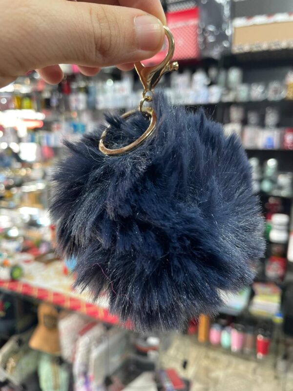 CHAVEIRO POMPOM AZUL ESCURO