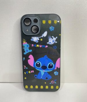 CAPINHA DE CELULAR IPHONE 15 CASE PRETO STITCH