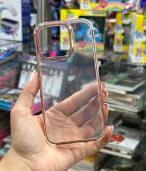 CAPINHA DE CELULAR IPHONE 14 PRO BORDA ROSA