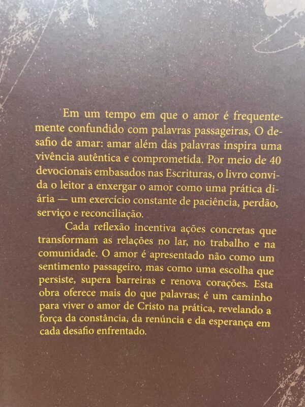 DEVOCIONAL O DESAFIO DE AMAR - SARA MONTEVERDE - Imagem 2